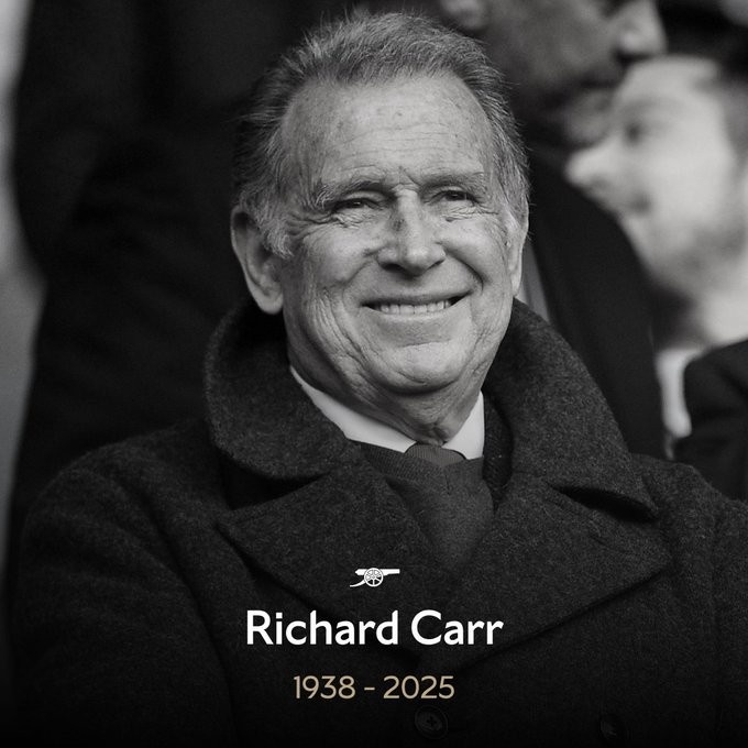 阿森纳前董事理查德-卡尔离世 俱乐部深表哀悼